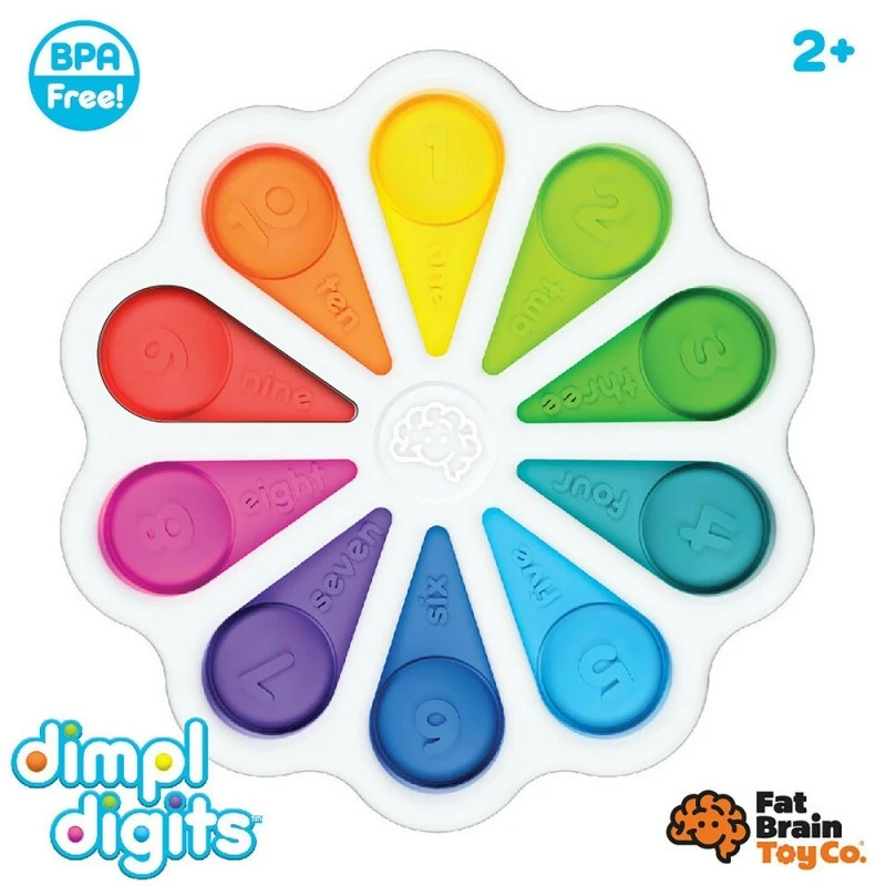 TOMY Fat Brain Toys Dimple Цифри, 2г+, F275